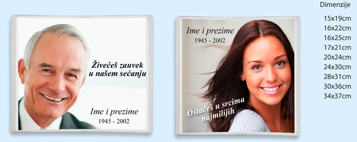 Slike na porcelanu za spomenike